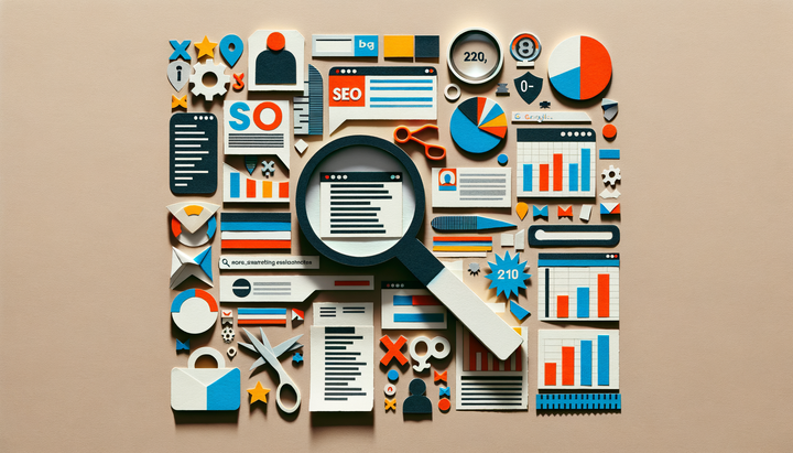 Collage of SEO data charts and a crossed-out text file, representing the debunked LLMS.txt optimization trend